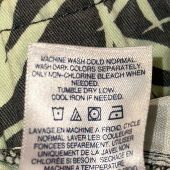 Lands' End Womens Olive Green Leaf Tropical Mid-Rise Chino Pants Ladies Size 16 - Picture 7 of 15